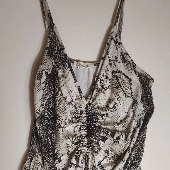 Rolla Coster Gray Velvet Jumpsuit with Spaghetti Straps - Picture 3 of 5